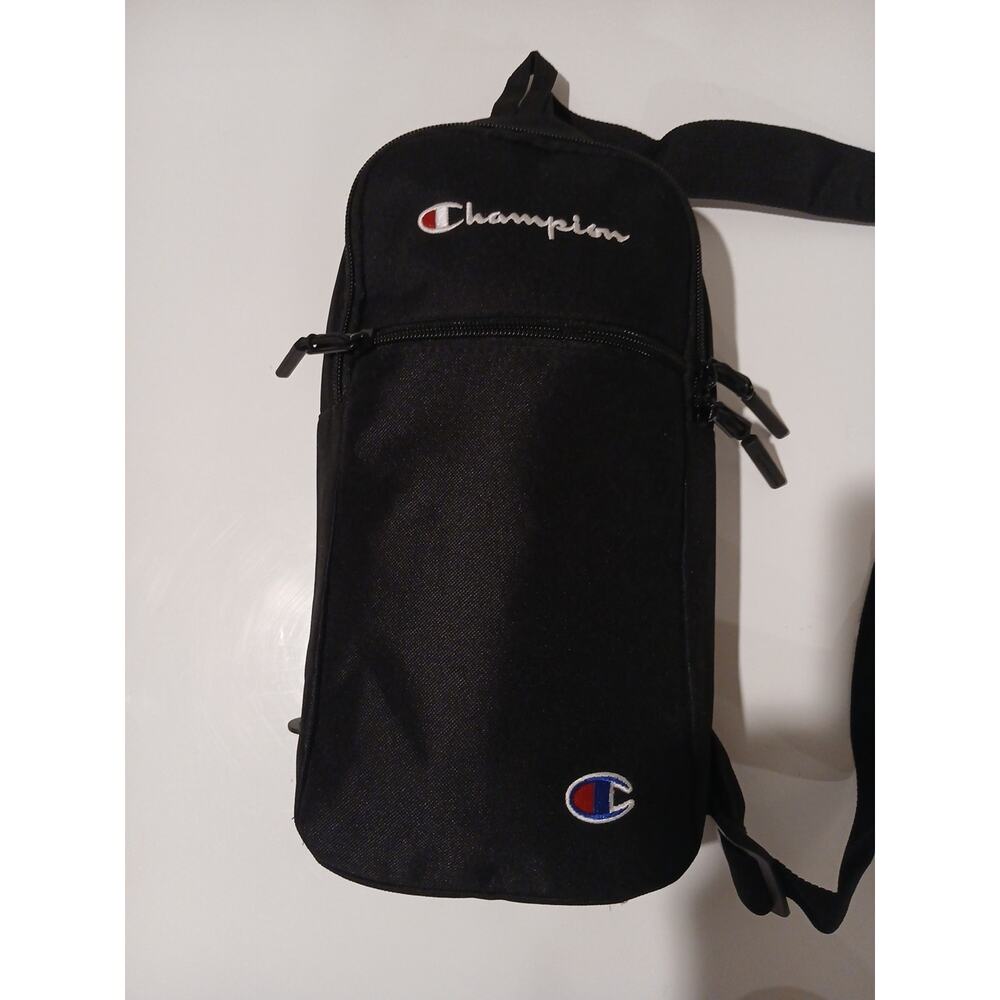 NEW Champion Command Logo Zip Sling Bag Black NWT FREE Shipping